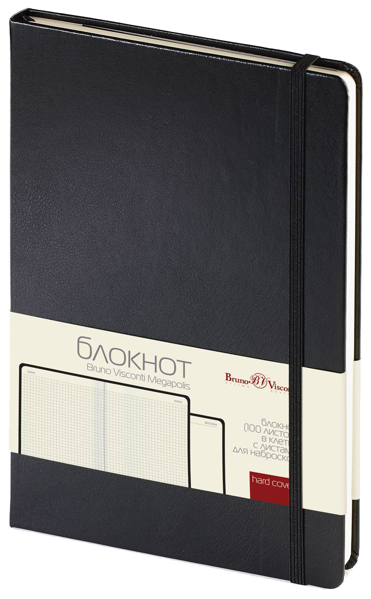 

Бизнес-блокнот BrunoVisconti «Megapolis Journal» Черный