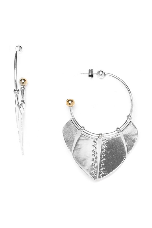 

Серьги женские ORI TAO OT-12-29250 серебристые/золотистые, OT-12-29250