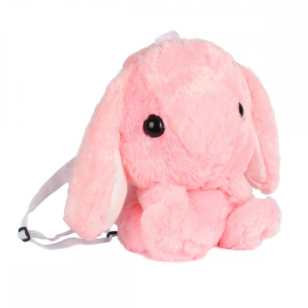 Рюкзак детский Animal World AL00031-1 плюшевый Зайка розовый