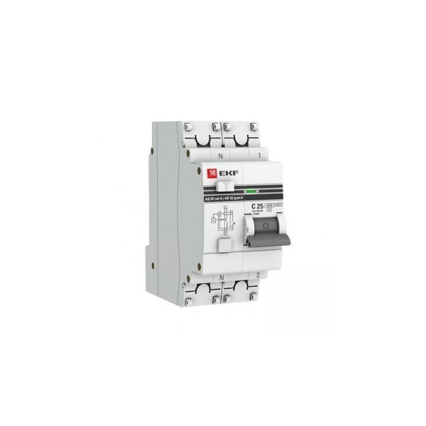 Дифференциальный автомат АД-32 1P+N 63А/300мА (хар. C, AC, электр., защита 270В) 4,5кА EKF