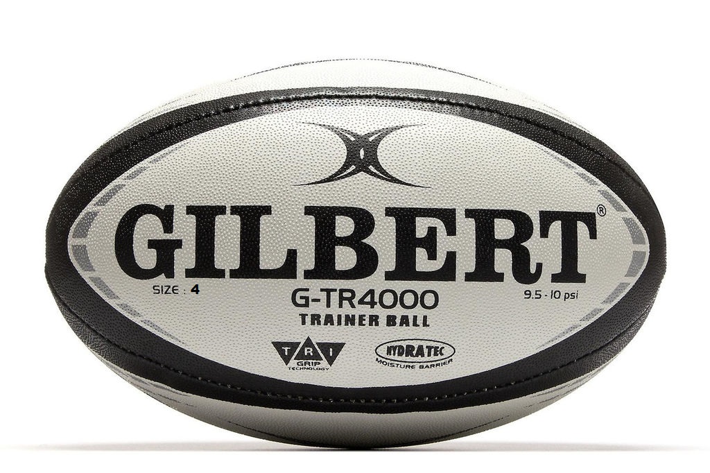 Мяч для регби Gilbert G-TR4000, 4, белый/черный