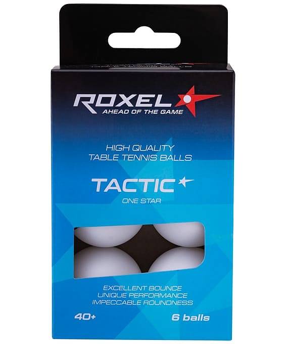 Мячи для настольного тенниса Roxel Tactic 1*, белый, 6 шт.