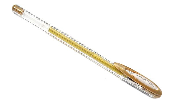 Набор ручек гелевых UNI Mitsubishi Pencil Signo Noble Metal, золотистая, 0,8 мм, 12 шт.
