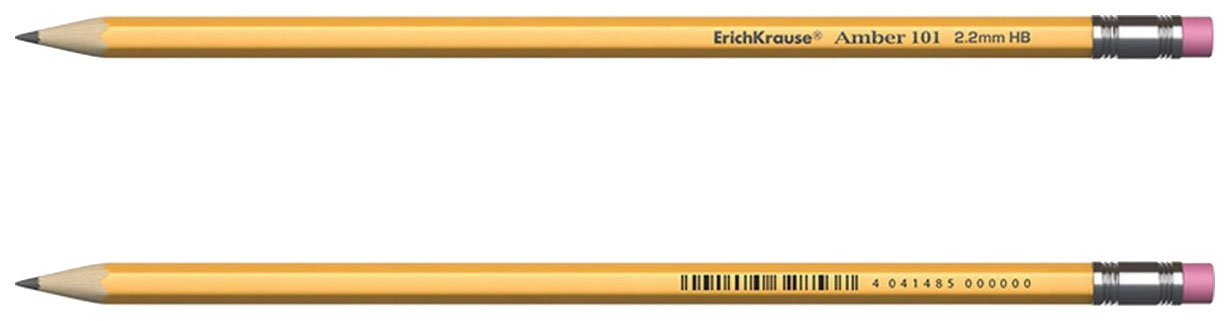 фото Набор чернографитных карандашей erichkrause amber 101 с ластиком