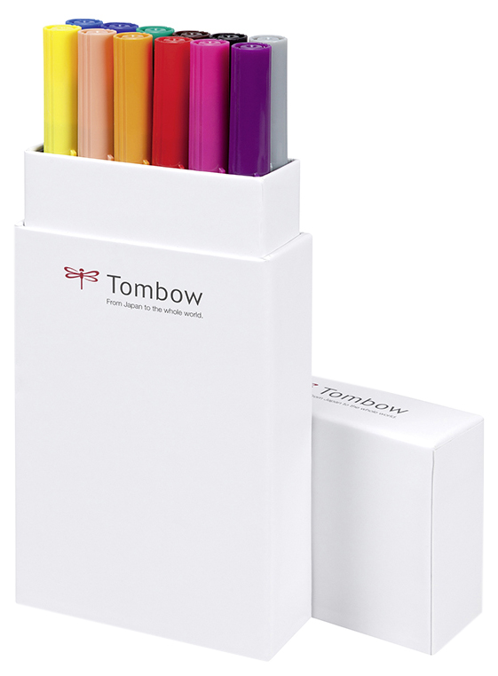 фото Набор брашпенов tombow abt dual brush pens primary colours 12 шт