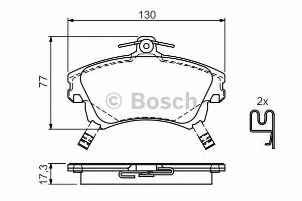 

Комплект тормозных колодок BOSCH 0986424541