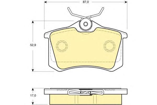 

Комплект тормозных колодок Girling 6115041