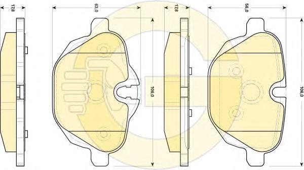 

Комплект тормозных колодок Girling 6118404