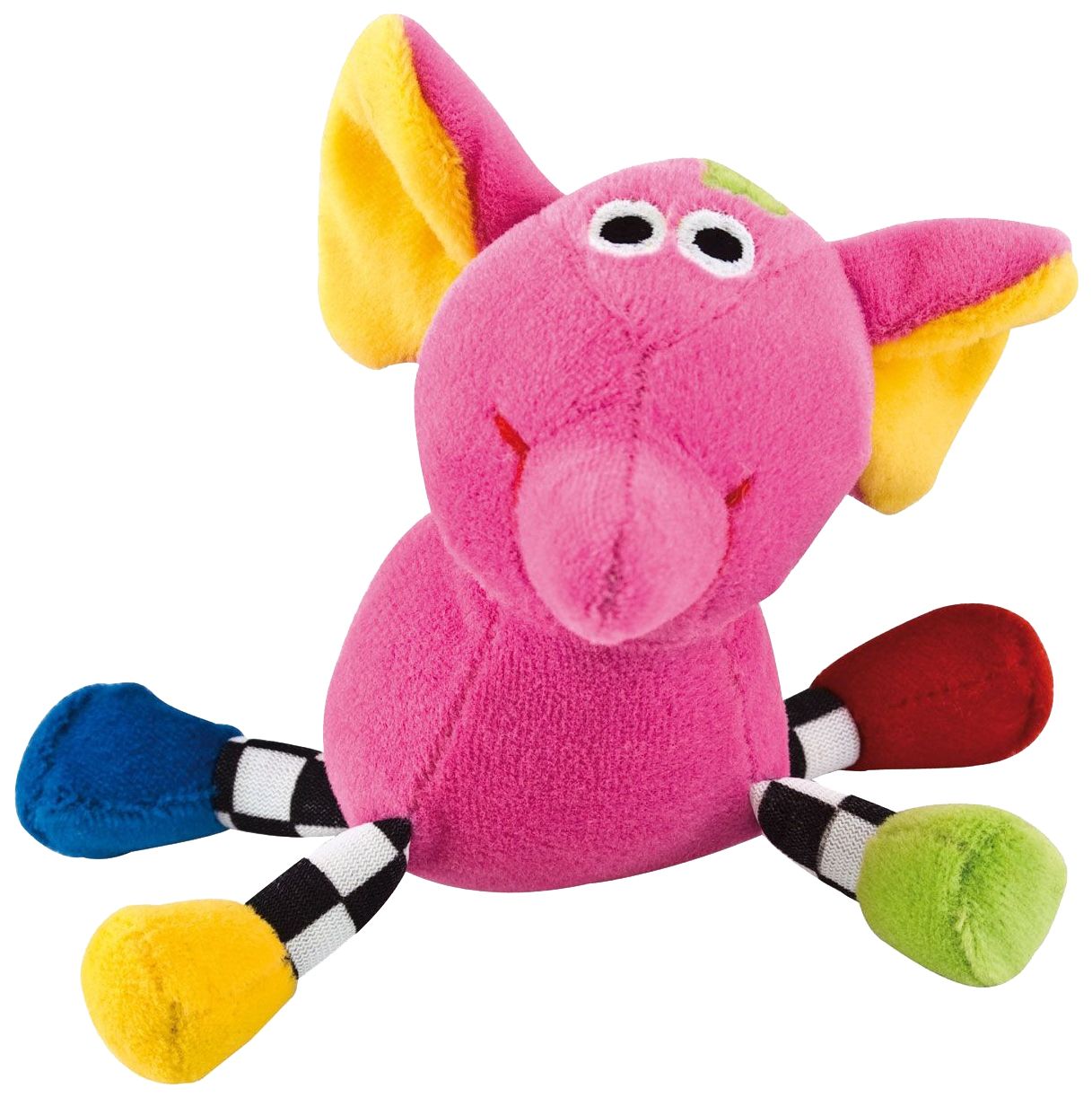 Развивающая игрушка Canpol Babies Погремушка Сумасшедшие животные слон розовый 2/284