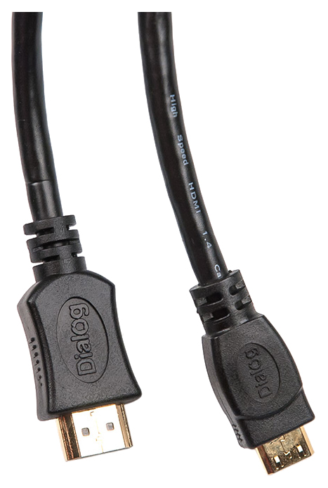 фото Кабель dialog hdmi - mini hdmi, 1,8м black (hc-a1418)