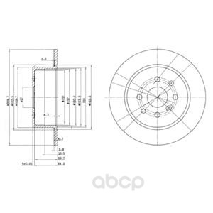 фото Тормозной диск delphi задний для opel vectra 1.6-2.0 1995-2003 bg3141