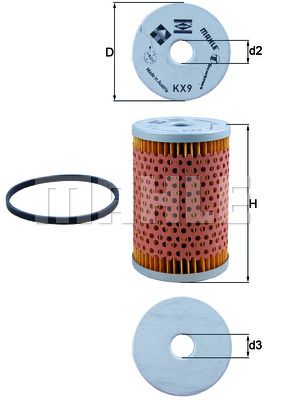 Фильтр топливный KNECHT KX 9D