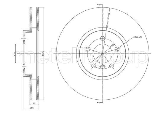 Тормозной диск METELLI 23-1030C