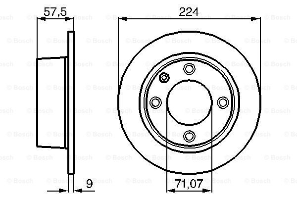 

Тормозной диск BOSCH 0986478604