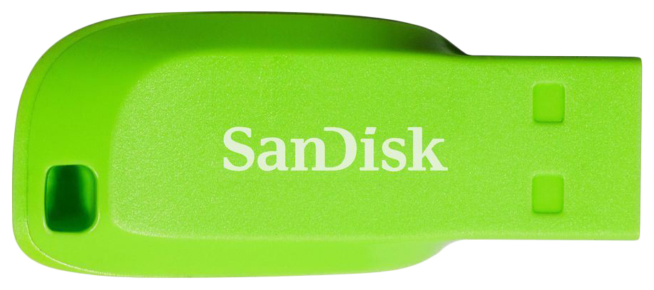 фото Флешка sandisk cruzer blade 64гб green (sdcz50c-064g-b35ge)