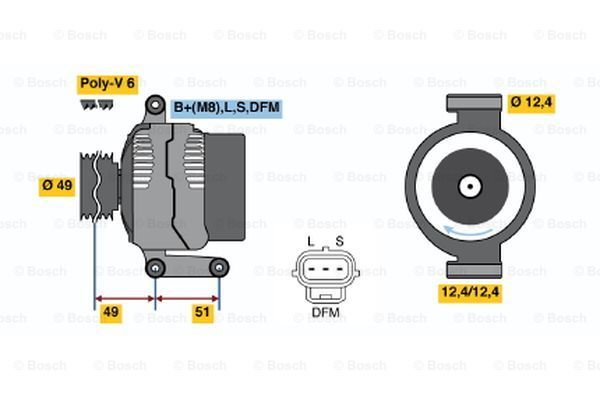 

Генератор BOSCH 0 986 049 141