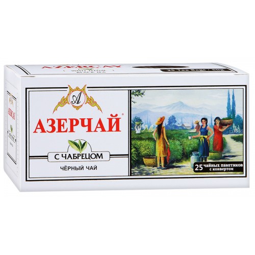 Чай черный Азерчай с чабрецом 25 пакетиков