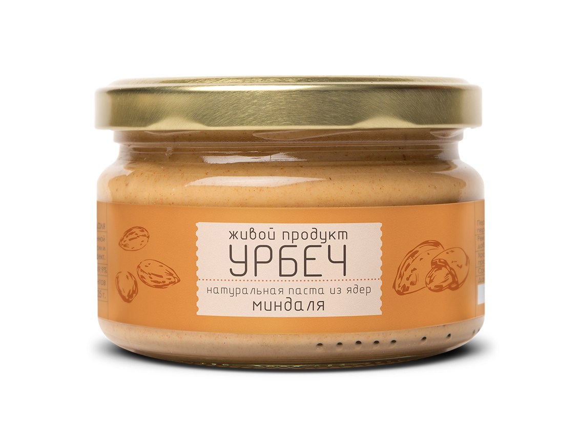 

Урбеч Живой продукт из ядер миндаля 225 г