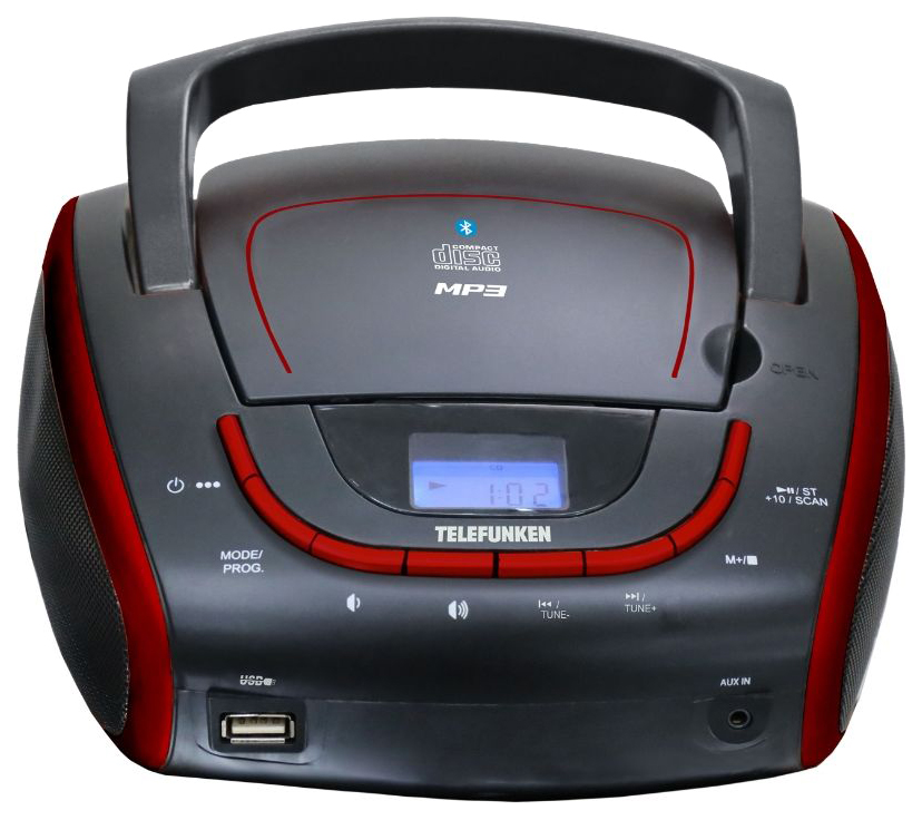 

Магнитола Telefunken TF-CSRP3493B Black/Red, TF-CSRP3493B