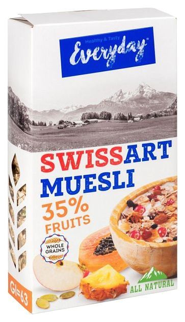 фото Мюсли everyday swiss art с фруктами 300 г