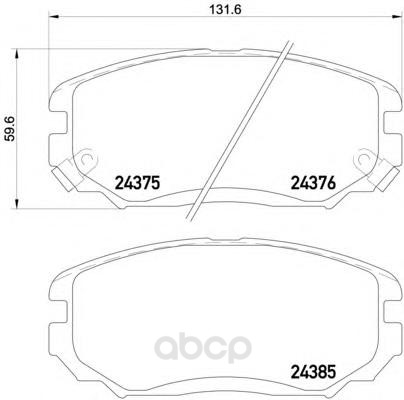

Колодки тормозные дисковые, комплект Hella 8DB355012-461