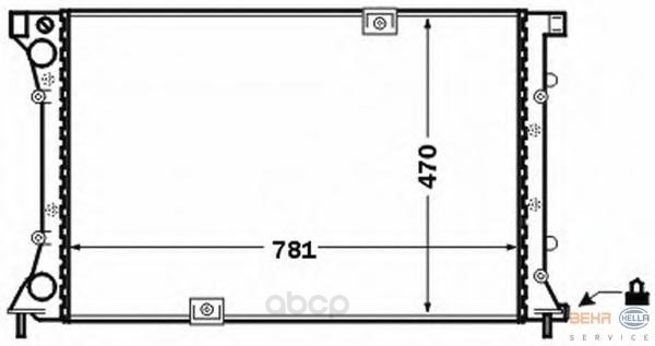 

Радиатор охлаждения двигателя Hella 8MK376771-771