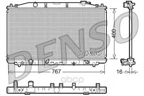 

Радиатор охлажденияhonda accord 2.4 акпп 08 Denso DRM40025