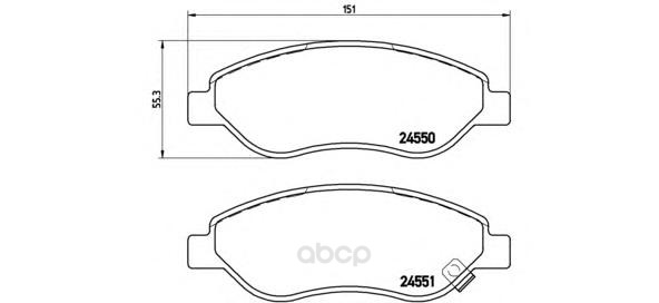 

Тормозные колодки дисковые brembo P59053