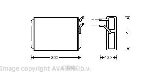 Радиатор охлаждения двигателя Ava VO6096