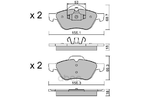 

Колодки тормозные renault Aisin bpre-1010