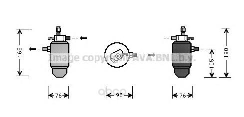 фото Осушитель кондиционера ava для peugeot 406 1.6-3.0i 1995-2004 ped197