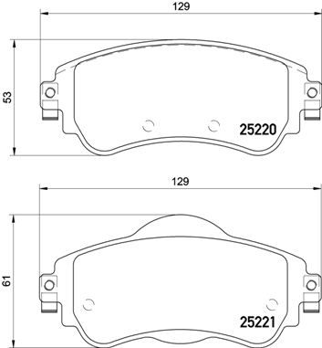 

Тормозные колодки brembo дисковые P61105