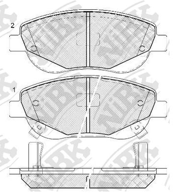 

Тормозные колодки NiBK дисковые PN1843