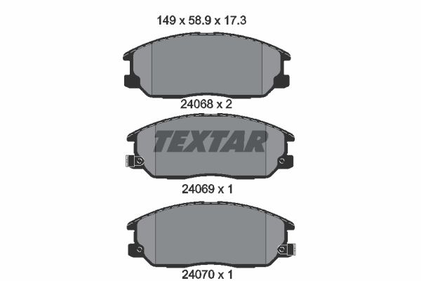 фото Комплект тормозных дисковых колодок textar 2406801