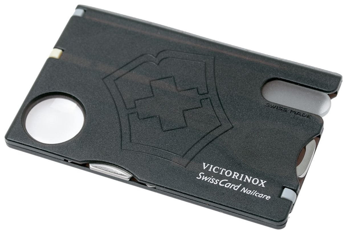 Мультитул Victorinox SwissCard Nailcare, черный, 13 опций