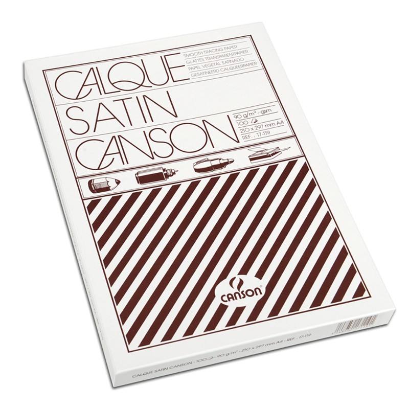 

Canson Калька в коробке CANSON, 90г/м2, 21х30см (А4), 100 листов