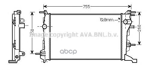 

Радиатор системы охлаждения AVA QUALITY COOLING RT2410