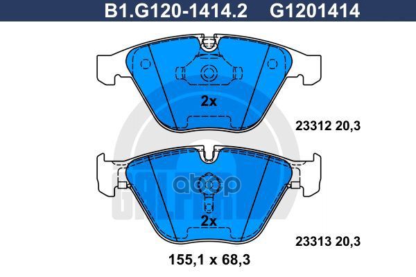 фото Комплект тормозных колодок galfer b1g12014142