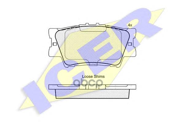 фото Комплект тормозных колодок icer 181761
