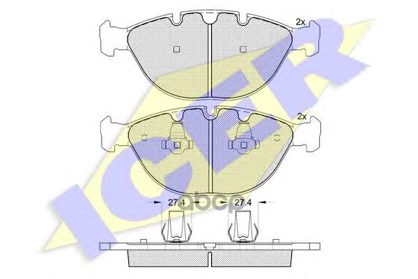

Комплект тормозных колодок ICER 181547