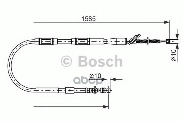 фото Трос cтояночного тормоза bosch 1987477413