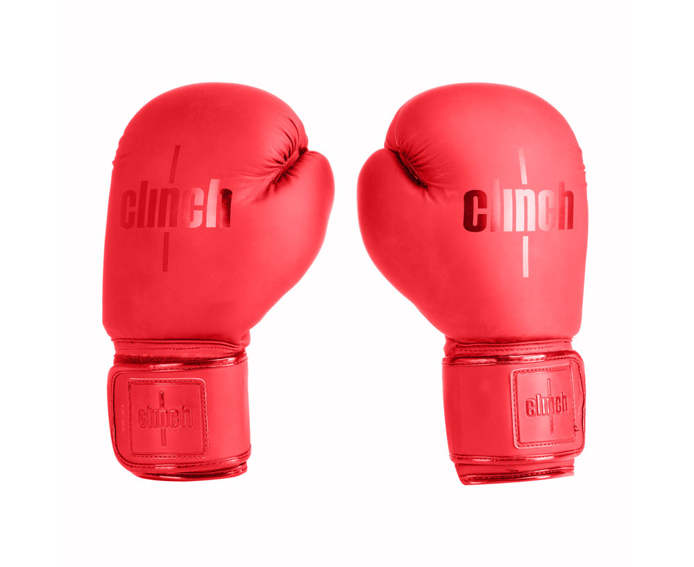 Боксерские перчатки Clinch Mist красные, 12 унций