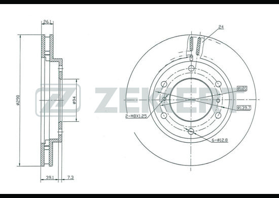 фото Тормозной диск zekkert bs-5319