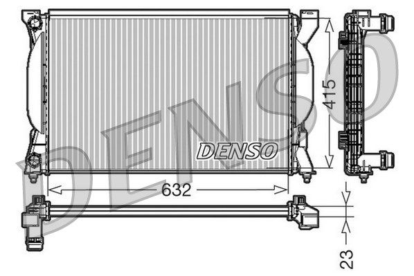 фото Радиатор охлаждения двигателя denso drm02035