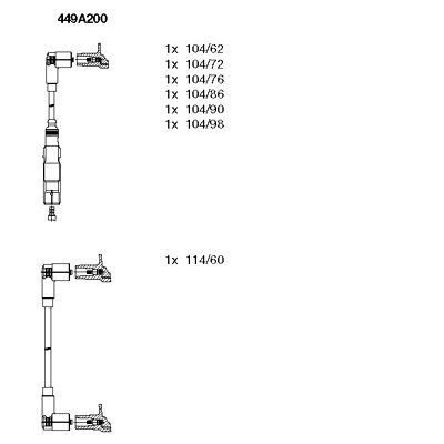 

Комплект проводов зажигания BREMI 449A200