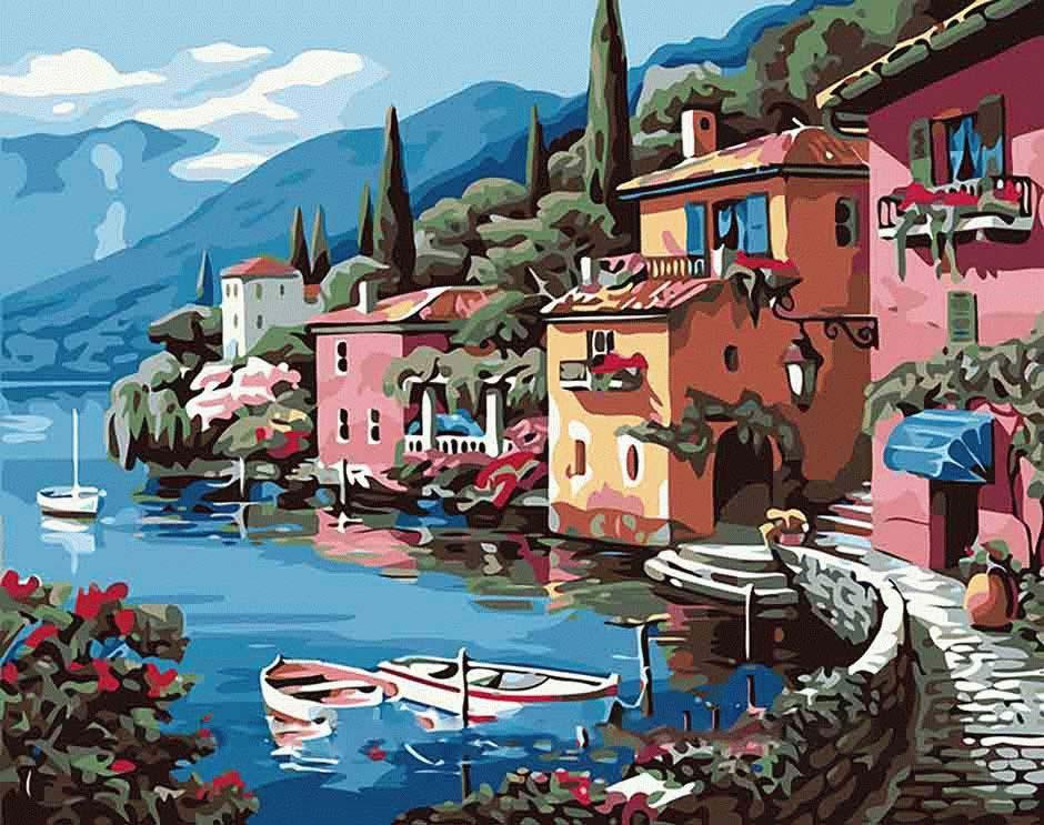 

Картина по номерам Paintboy Домики у моря, 40x50 см, Домики у моря