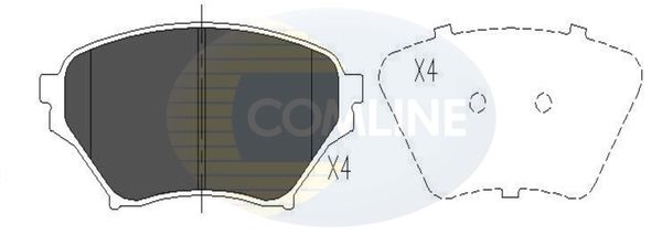Комплект тормозных колодок, дисковый тормоз COMLINE CBP01206