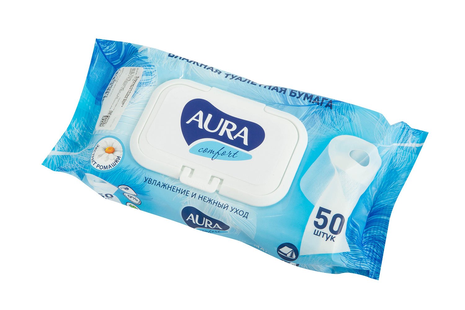 Туалетная бумага Aura Ultra comfort 50 шт бумага туалетная zewa natural comfort белая 3 слоя 6 рулонов