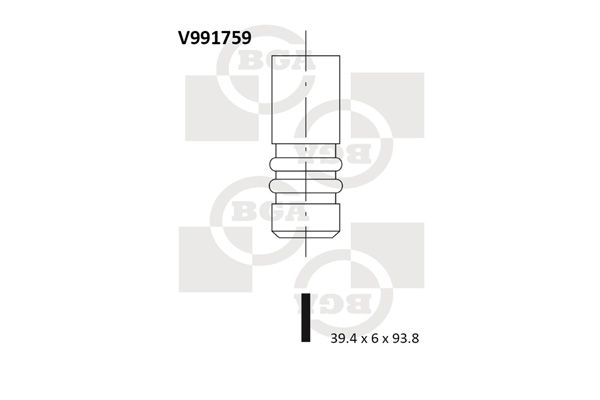 фото Впускной клапан bga v991759