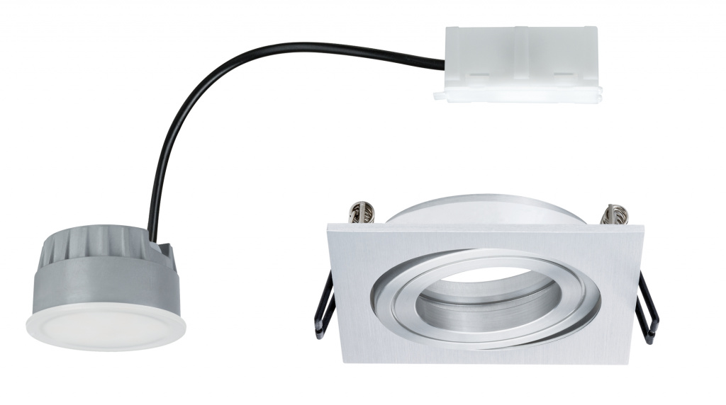 

EBL Set Coin LED dim eck schw 1x7W Al-ge 93971